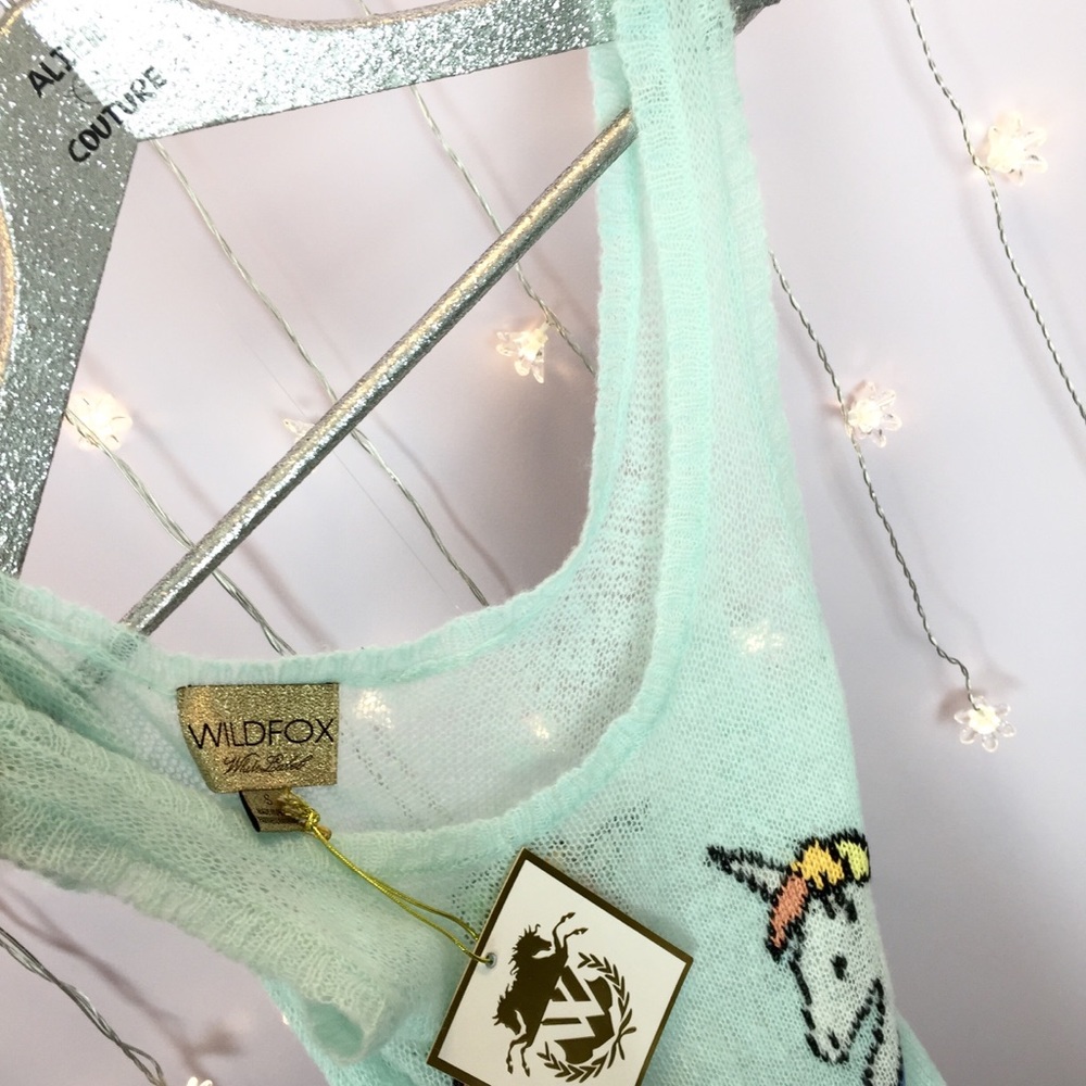 Wildfox Unicorn Lightweight Sweater Dress Tunic - Picture 2 of 8